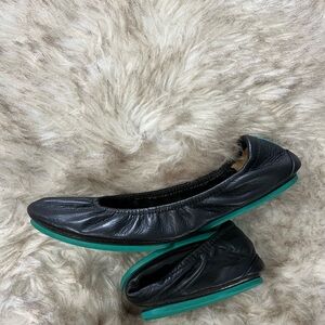 Tieks Black Leather Flats